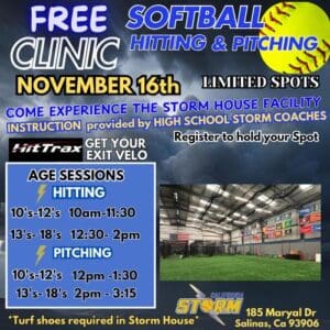 free hitting-pitching clinic